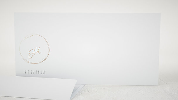 Umschlag mit Design Hochzeit - Goldhauch