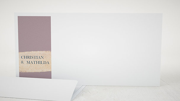 Umschlag mit Design Hochzeit - Kupferglanz