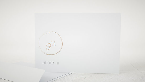 Umschlag mit Design Hochzeit - Goldhauch